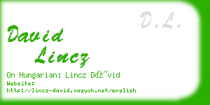 david lincz business card